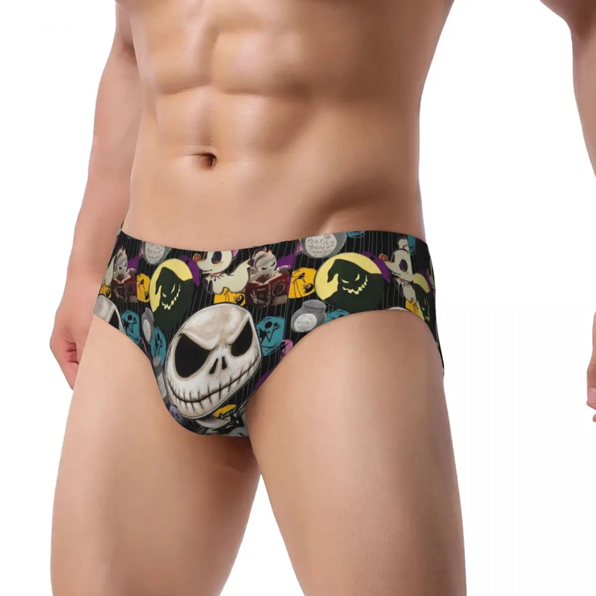 Custom Jack SkellingtOn Halloween Brief Panties Womens Comfort Stretch The Nightmare Before Christmas Underwear