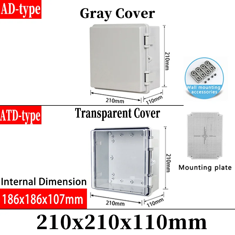 IP67 Outdoor Waterproof Box, ABS Engineering Plastic Base Box, Outdoor Monitoring Power Box image 3