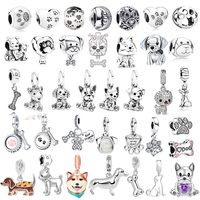 Hot Sale Europeans DIY Making Jewelry Gift Poodle Pet Dog、Labrador Puppy Dangle Charm Bead Fit Original Silver 925 Bracelet