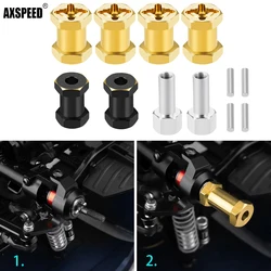 AXSPEED 4Pcs 12/15/17/20/25mm Counterweight Hex Wheel Widener Adapter Set for 1/10 RC Crawler Car Axial SCX10 90046 D90
