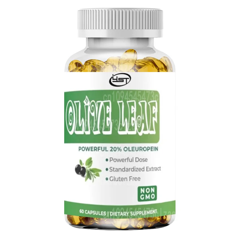 Olive Leaf Extract (non GMO) High Strength: 20% Oleuropein 750mg Suitable for Vegetarian Immune Support, Antioxidant