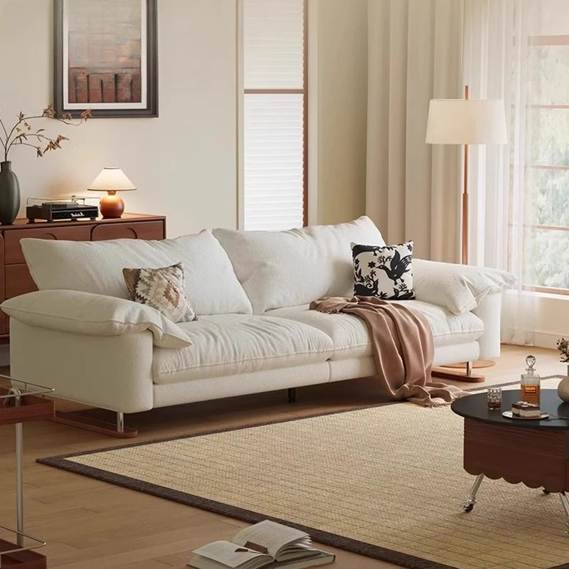 

Nordic White Living Room Sofas Love Seat Bedroom Designer Relaxing Outdoor Sofa Hallway Human Dog Bed Divano Home Furniture