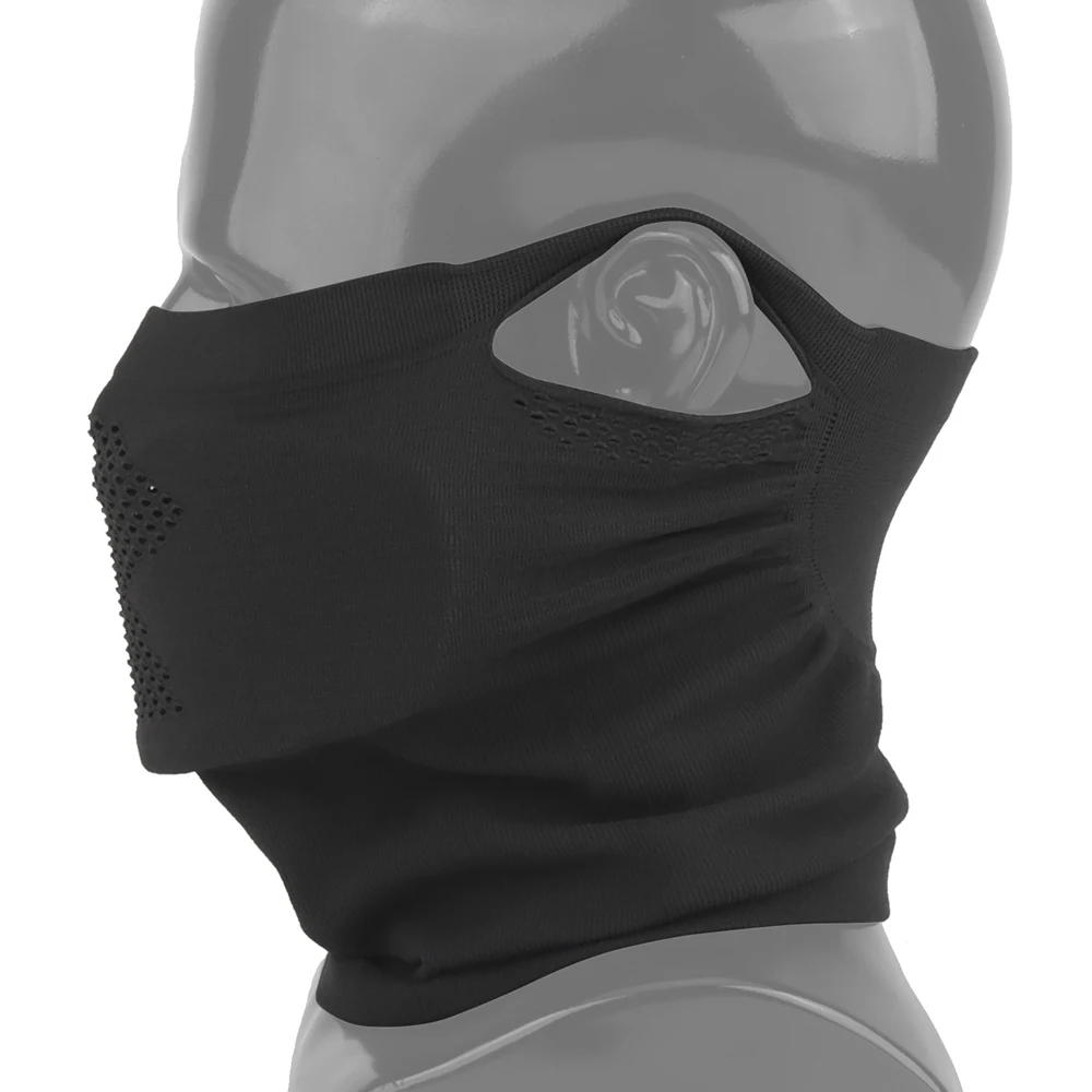 Tactical Protective Steel Mesh Half Face Mask Breathable Knit Neck Gaiter for Wargame Shooting
