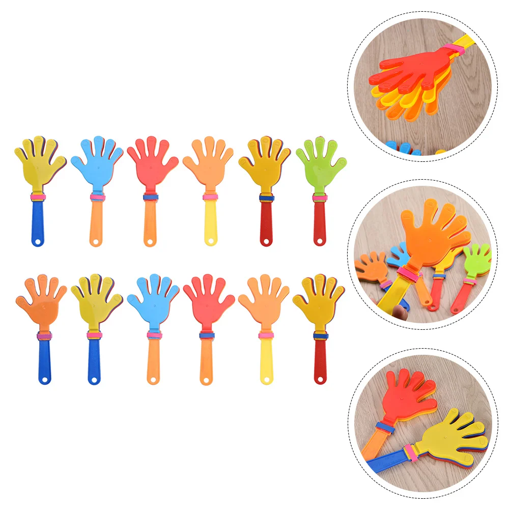 

12 PCS Plastic Palm Clap Toys Noisemaker Concert Hand Clapper Applause Christmas Party Favor Prop Abs Clapping Child Making