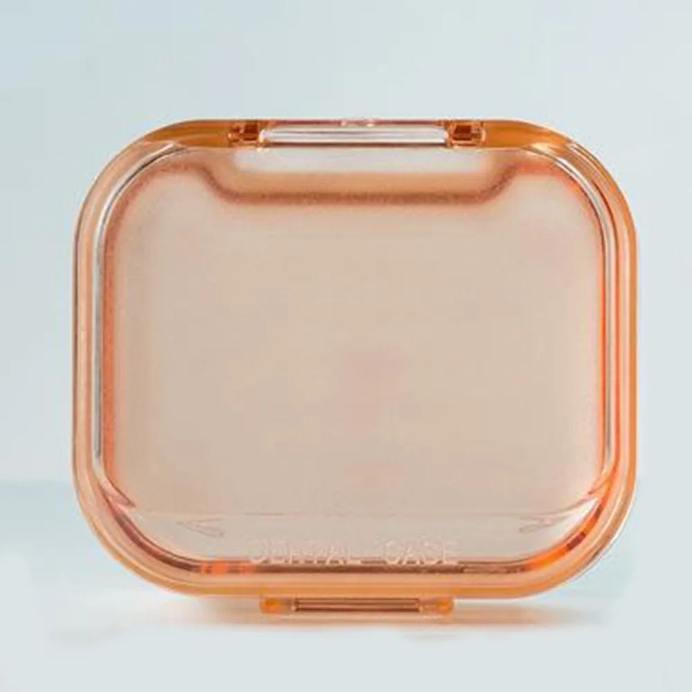 

3-слойная невидимая коробка для брекетов, прозрачный чехол для хранения зубных протезов большой емкости, держатель для вставных зубов, сливной чехол для замачивания зубных протезов