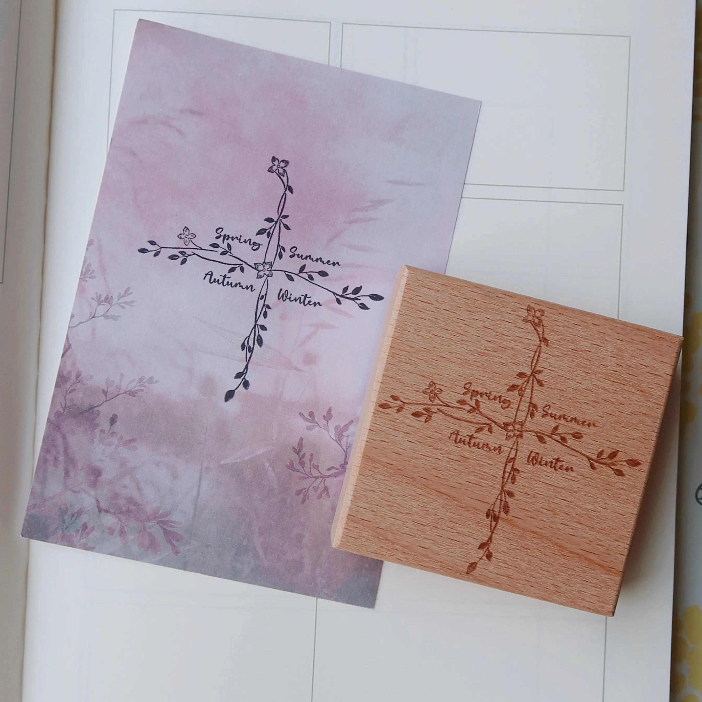 ST Journal Zeitleisten-Ballonmuster Holzstempel Handgemachter DIY Journaling Collage Bastelstempel – Detail 12