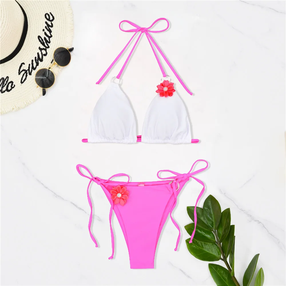 สามเหลี่ยมชุดว่ายน้ําต่ําเอวชุดว่ายน้ําชุดว่ายน้ํา 2025 ผู้หญิงชุดว่ายน้ําบิกินี่เซ็กซี่บราซิล Biquini Maillot De Bain