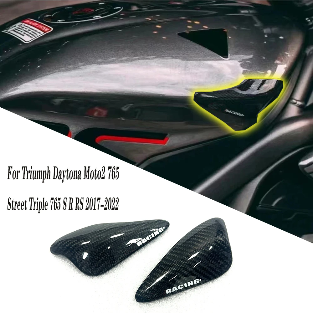 Motorcycle Fuel Tank Carbon Fiber Protection Tail Slider For Triumph Daytona Moto2 765 / Street Triple 765 S R RS 2017-2022