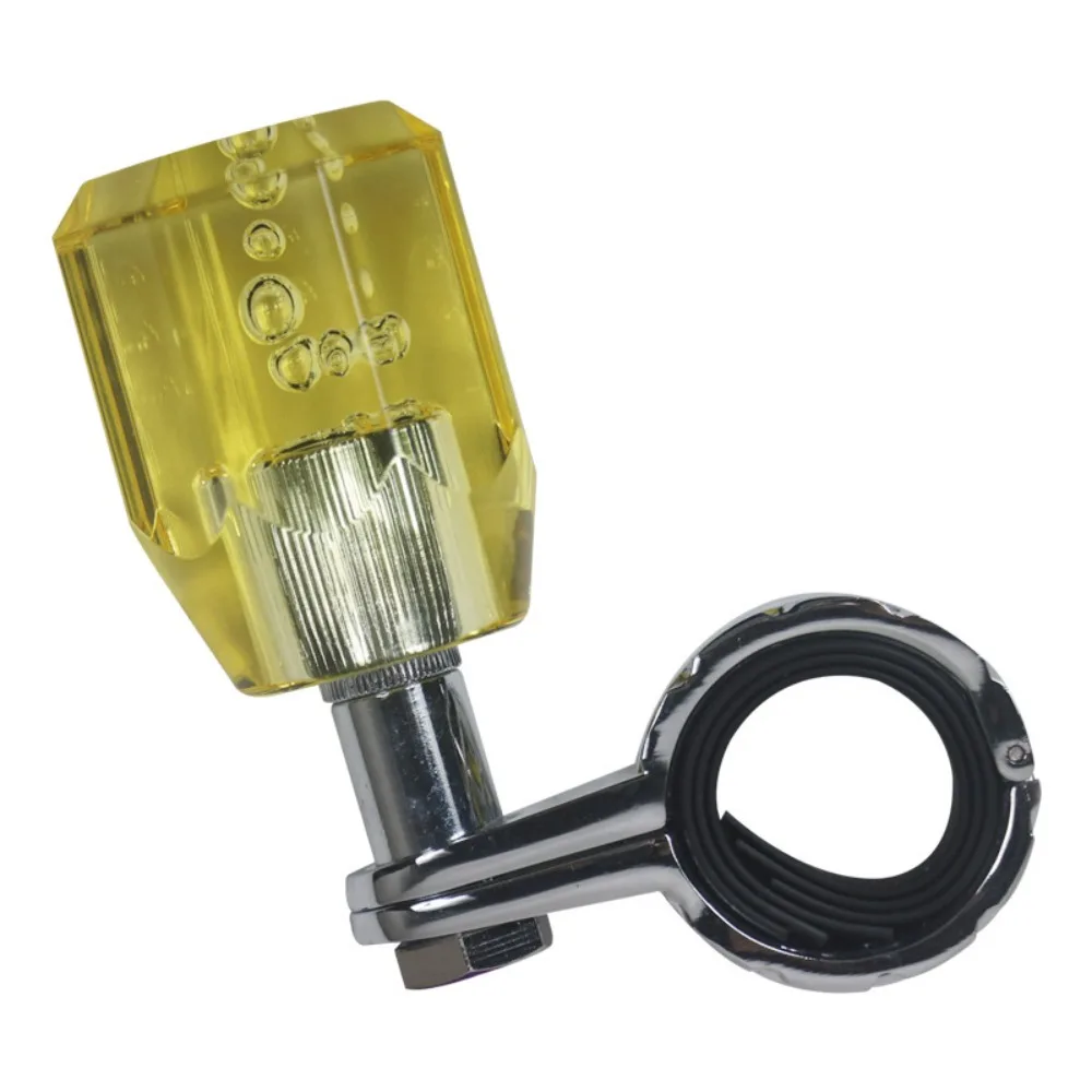 

Octagonal Design Steering Wheel Spinner Knob 360° Bearing Smooth Rotating Power Steering Aid Acrylic Crystal Material