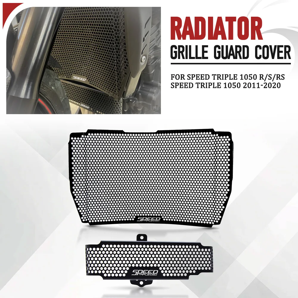 

Motorcycle Aluminium Oil Cooler Guard Radiator Protection Grille Cover For Speed Triple 1050 R/S/RS Speed Triple 1050 2011-2020