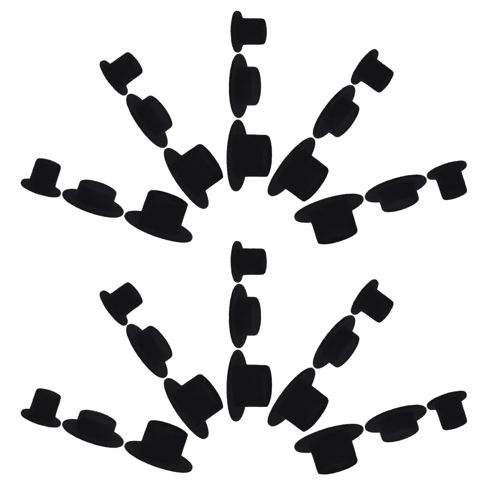 

30 шт. миниатюрных шляпок-федорелей маленького размера для вечеринки на Хэллоуин, материалы для рукоделия, шляпки для клоунов