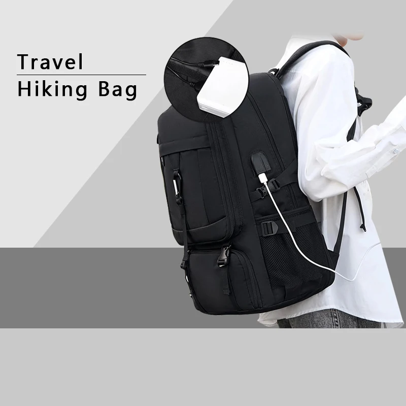 

1pcs 50L/80L Travel Backpack Flight Approved Carry-on Luggage Water-Resistant Lightweight Durable Business Rucksack