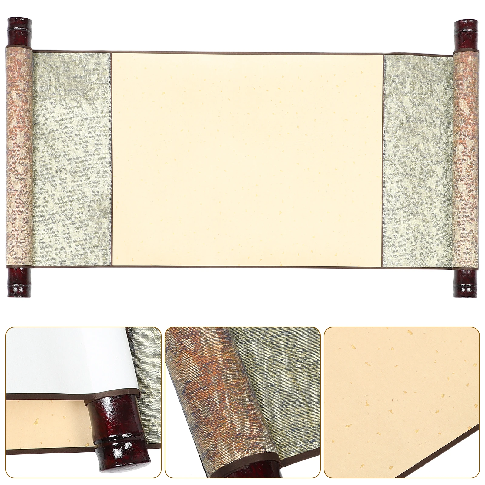 

Mounted Rice Paper Scroll Chinese Calligraphy Accessory Practicing Style Reusable Draft Painting Supply
