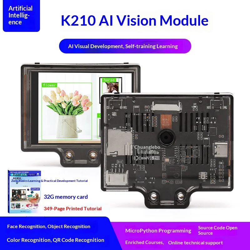 Face Color Recognition CanMV K210 Camera AI Vision Module Development Board, AI Visual Recognition