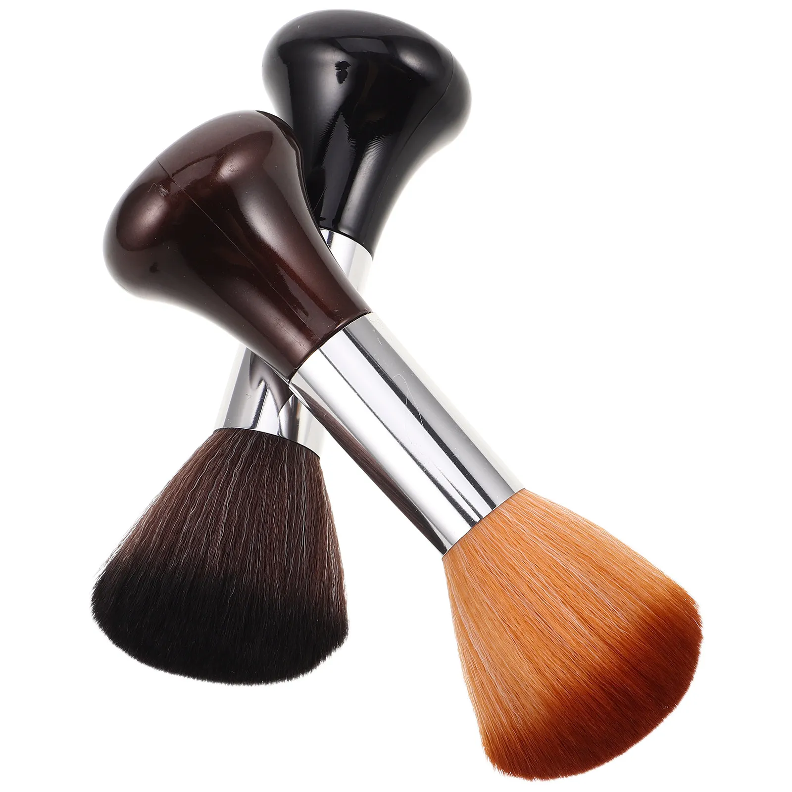 

2Pcs Neck Duster Soft Hairdressing Brush Ergonomic Handle for Barbers Hair Cutting Face Cleaning Precision Hair Sweep Brush