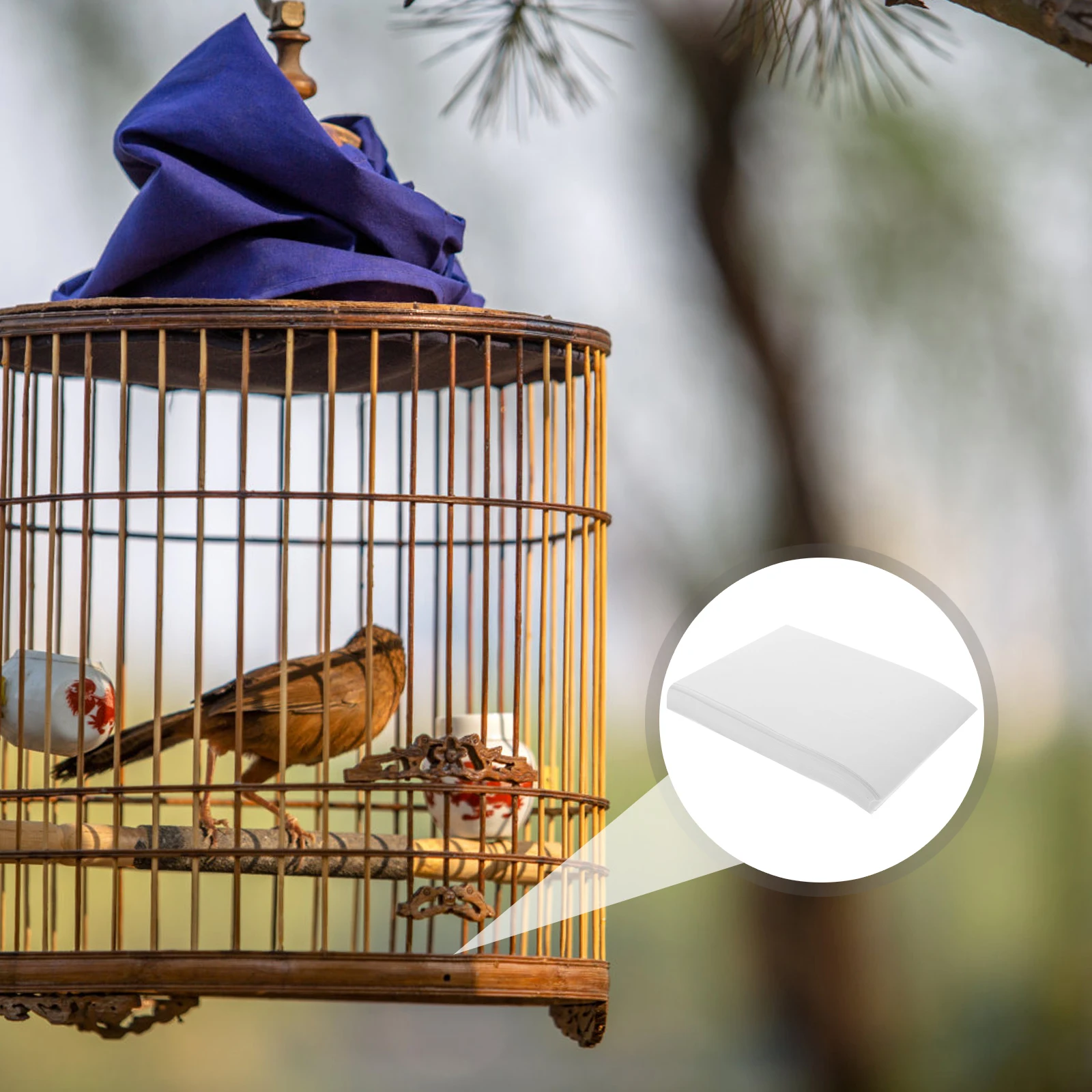 

Bird Cage Liner Water Absorption Tray Cages Liners Disposable Lining Paper Small Pet Pads for Mat