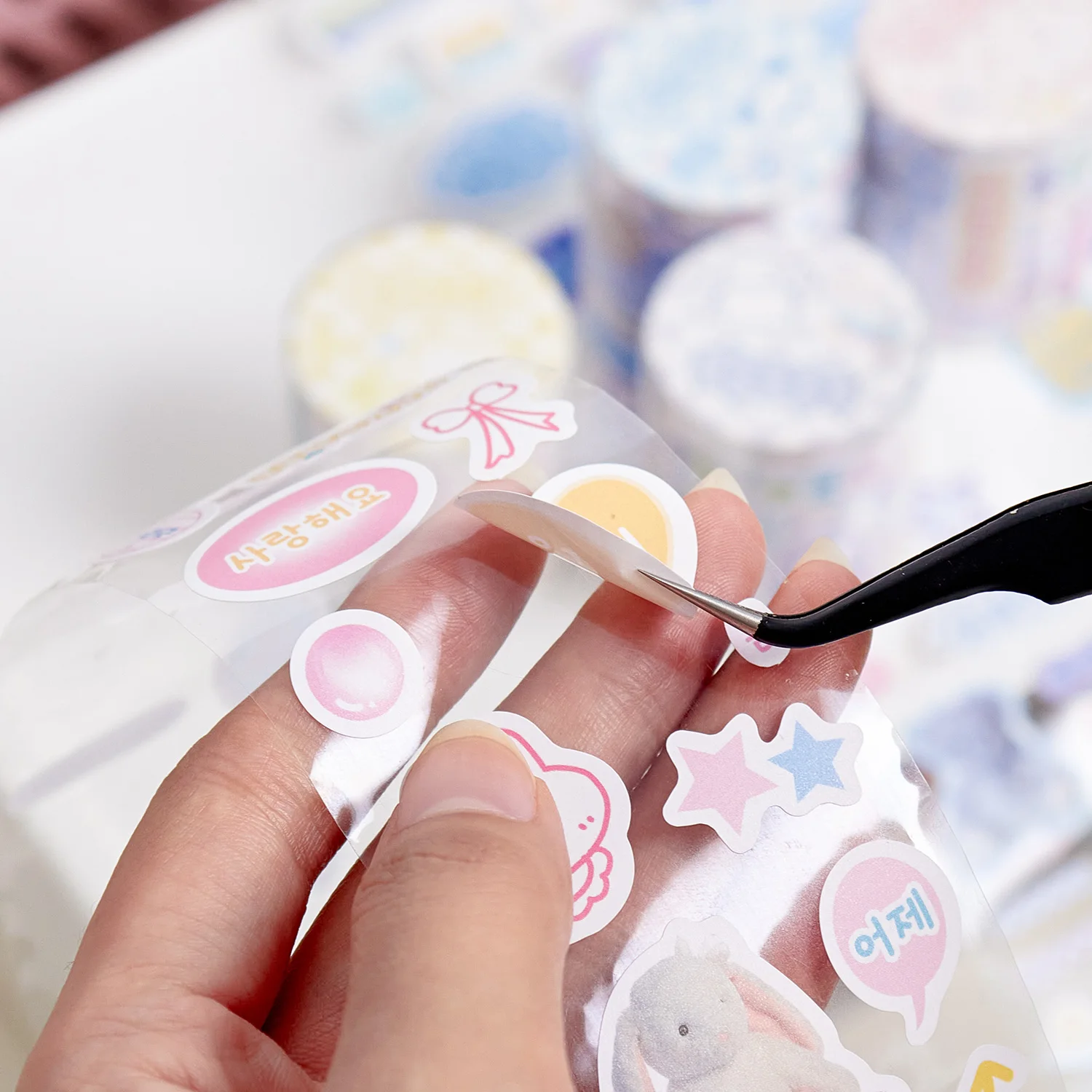 Gestanst afvaltape Waterdicht gecoat papier Leuke Graffiti-serie Ins Handboek DIY decoratieve stickers