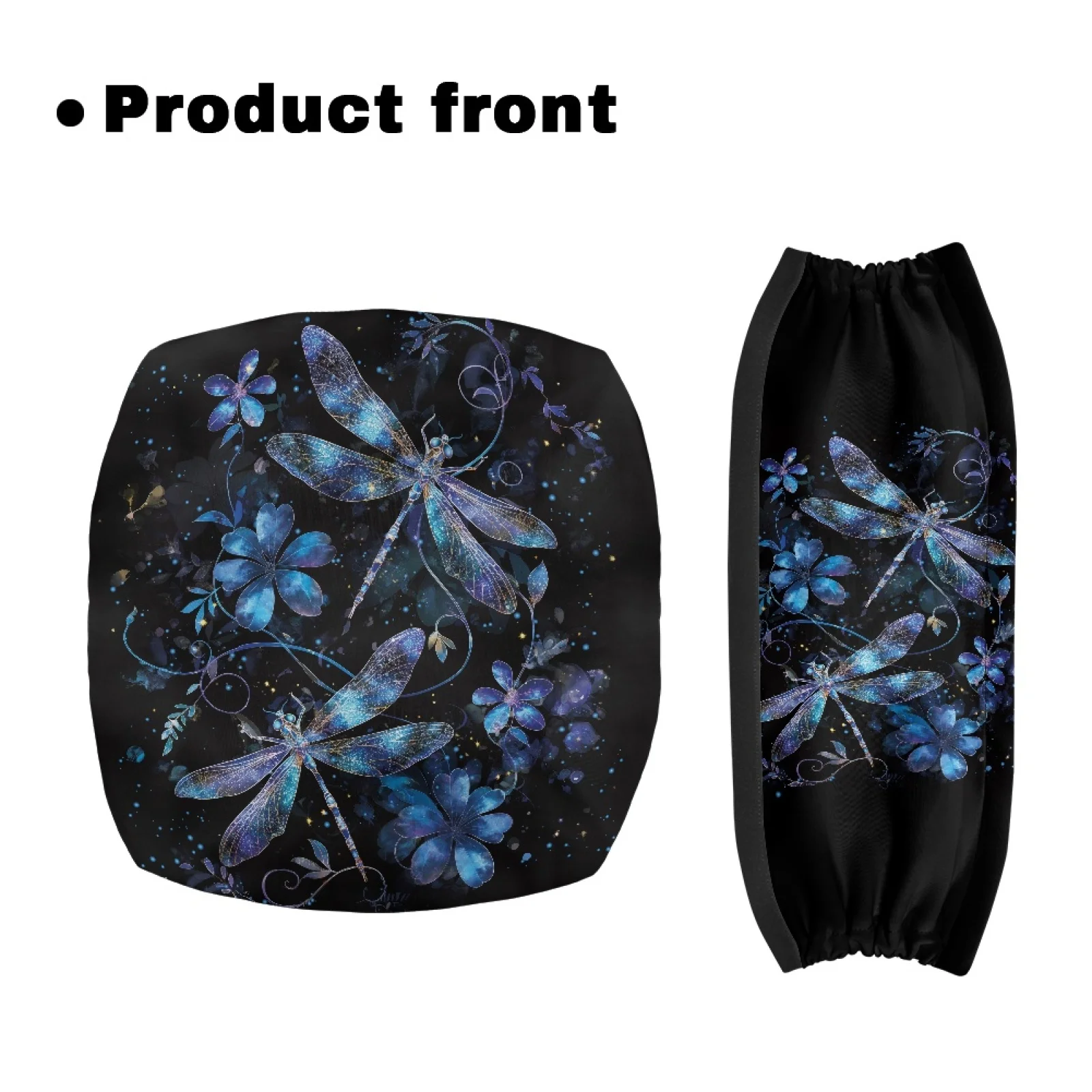 Coloranimal Non-Slip Cover Easy Install 2PCS Rollator Seat Cover for Elderly for Indoor Dragonflies