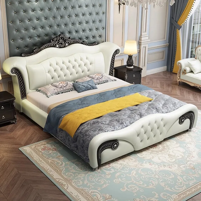 

Japanese Soft Frame Double Bed Kawaii High End Storage Luxury Queen Beds Upholstered Minder Letto Matrimoniale Salon Furniture
