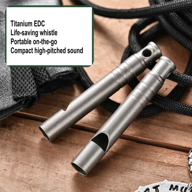 

Чистый титановый громкий шумовой свисток, однотрубный свисток для рефери для улицы, высокого децибела, кемпинга, пикника, тренировочный инструмент EDC