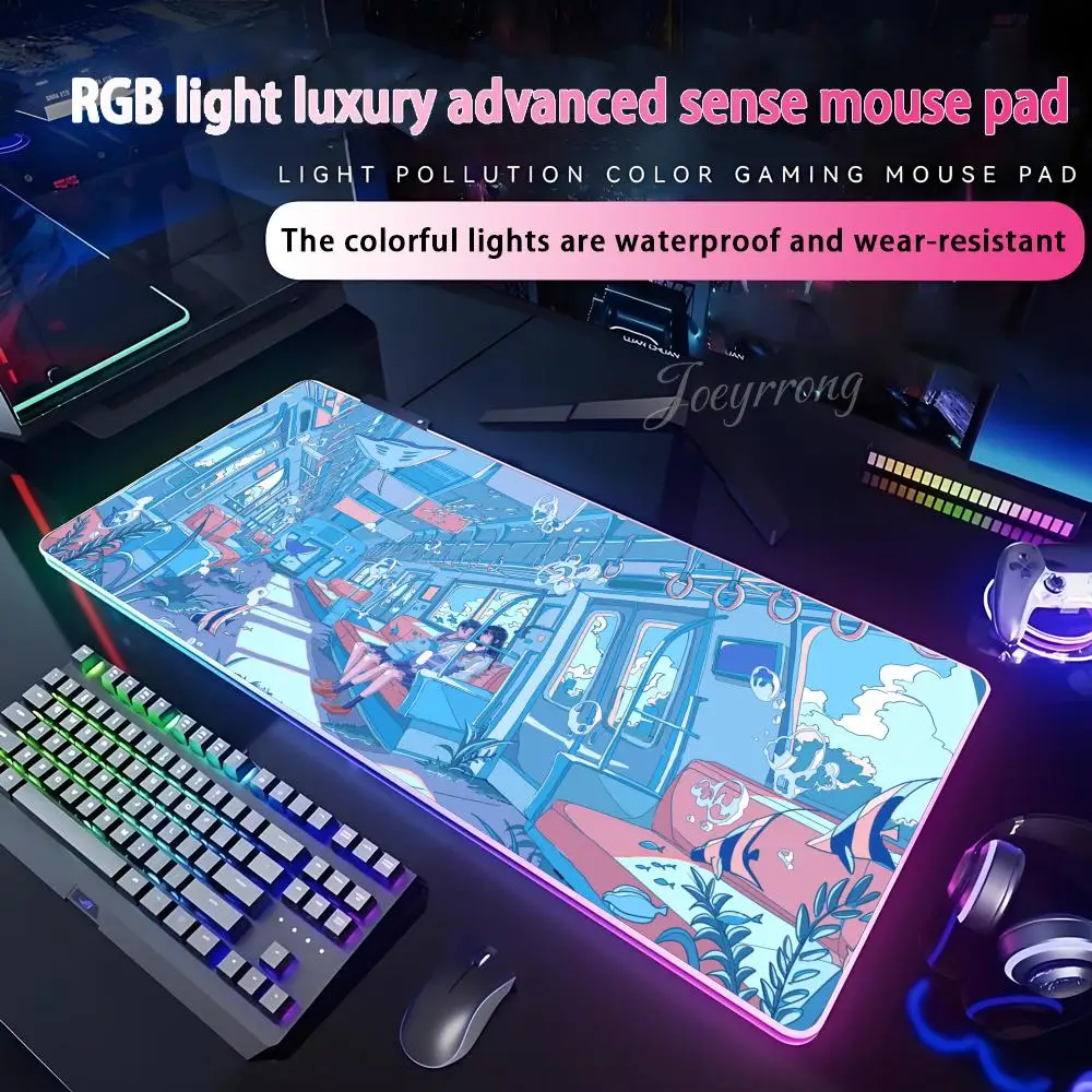 

Girly Mouse Pad For FPS eSports RGB Extended Gaming Keyboard LED Mats Large 1000x500mm XXL Gamer