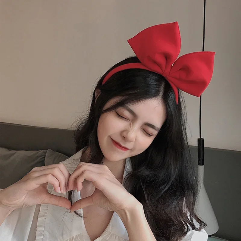 

Red Black big Bow Knot Hairbands Hairpin for Women Girls Hair Accessories Hair Band Ties Headbands for Children Headdress