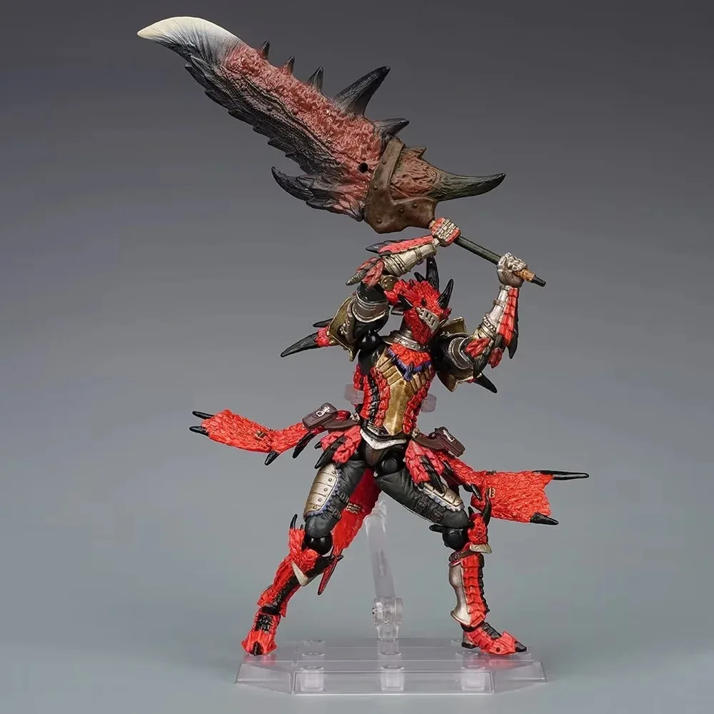 Game Monster Hunter Rathalos Male Hunter flame dragon king  Articulated PVC Action Figure Collectible Model Toys