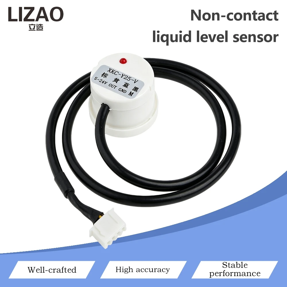XKC-Y25 Non-contact Liquid Level Sensor 5-24V NPN PNP RS485 Output External Mount Water Level Detector Induction Switch