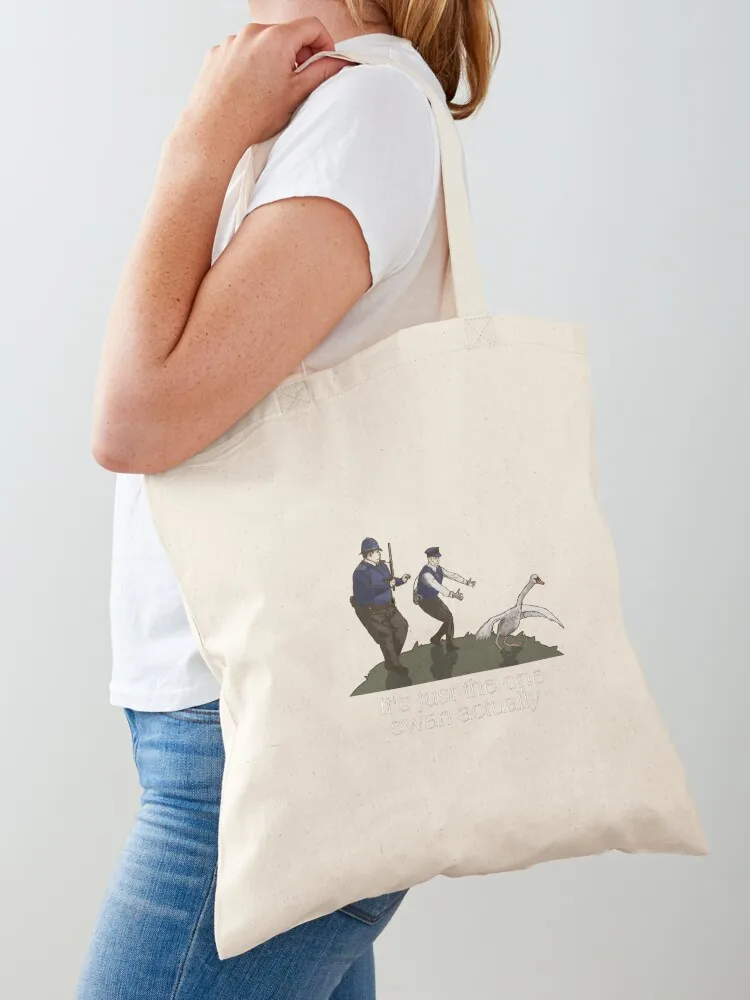 Hot Fuzz Quote Danny Butterman Swan Tote Bag tote bag women Shopping bags personalized tote