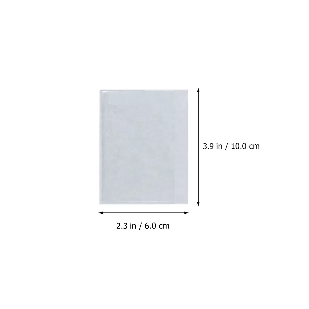30Pcs Back Adhesive Index Card Sleeves Clear Plastic Self-Adhesive Business Card Organizer for Office School Home Use Label
