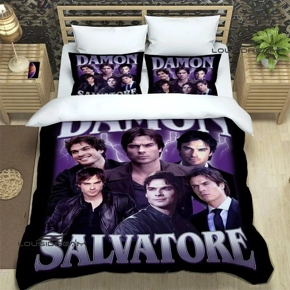 

The Vampire Diaries Damon Salvatore Bedding Sets Exquisite Bed Supplies Set Duvet Cover Bed Comforter Set Bedding Birthday Gift