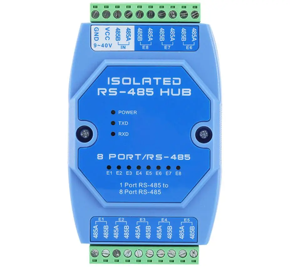 

485 Hub 8Channel RS485 Distributor/Repeater One Sub Eight Industrial Photoelectric Isolated Relay