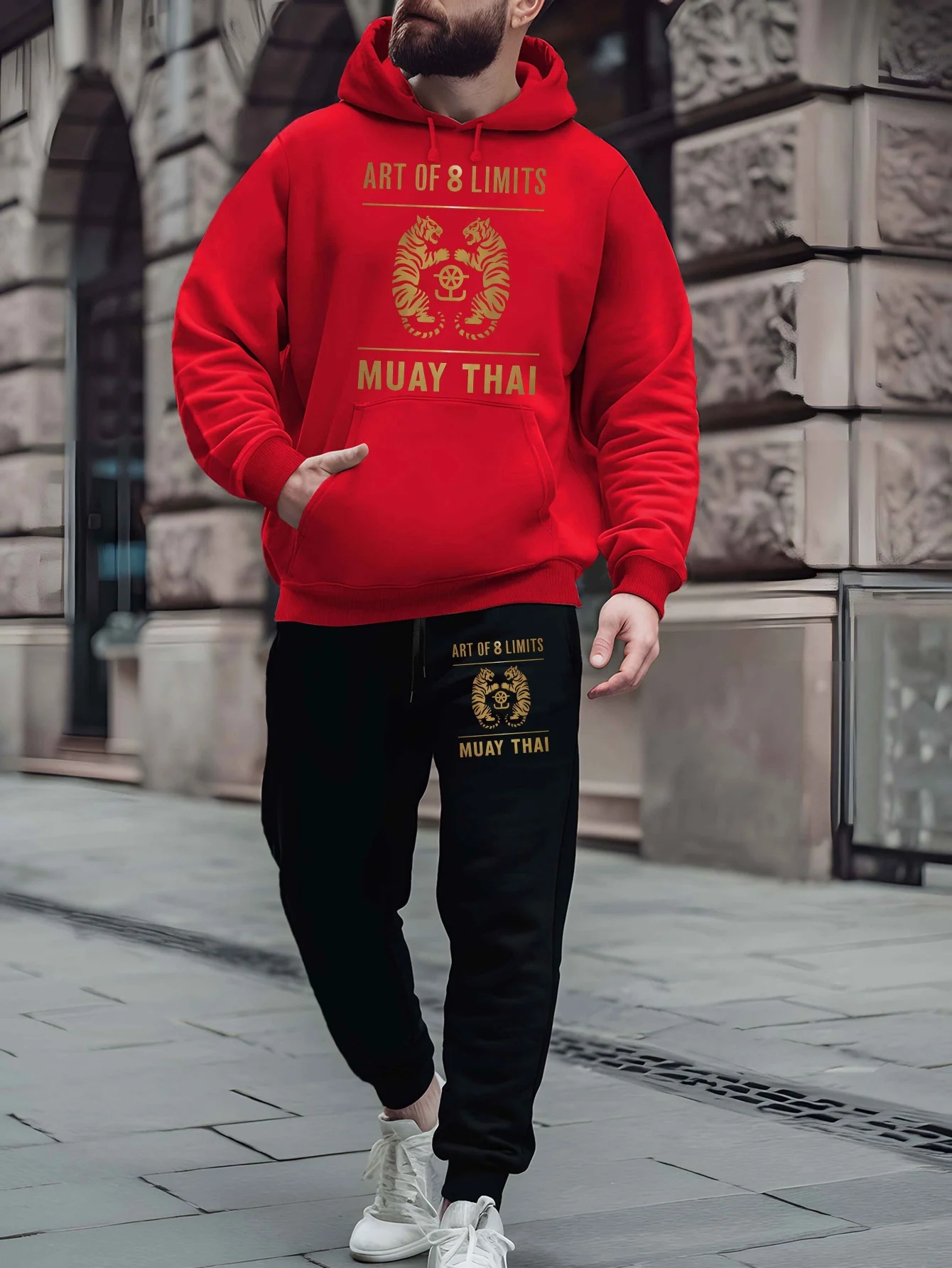 ชุดเสื้อฮู้ดและกางเกงวอร์ม 2 ช - Joggers Pants บทวิจารณ์และราคา
