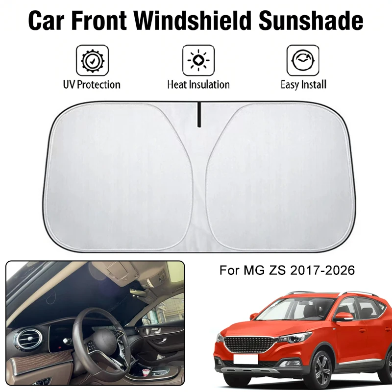 

Солнцезащитный экран на лобовое стекло автомобиля для MG ZS 2017-2026: защита от УФ-излучения и теплоизоляция, аксессуары для защиты салона авто от солнца