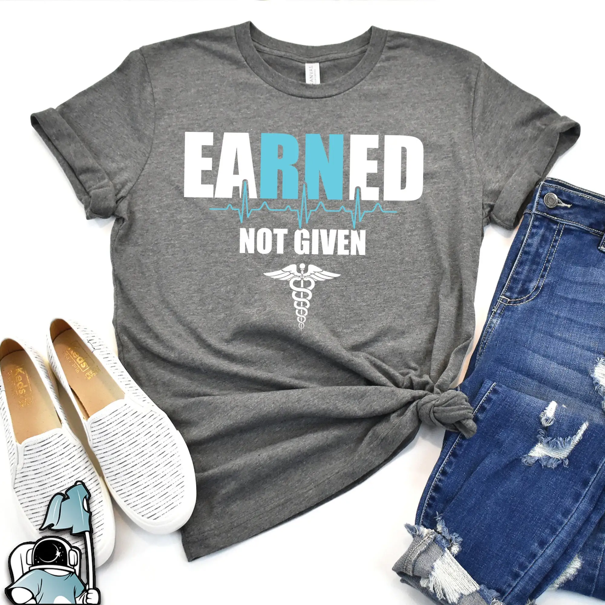 Nurse T Shirt s Earned Not Given Registered Nursing School Graduation RN