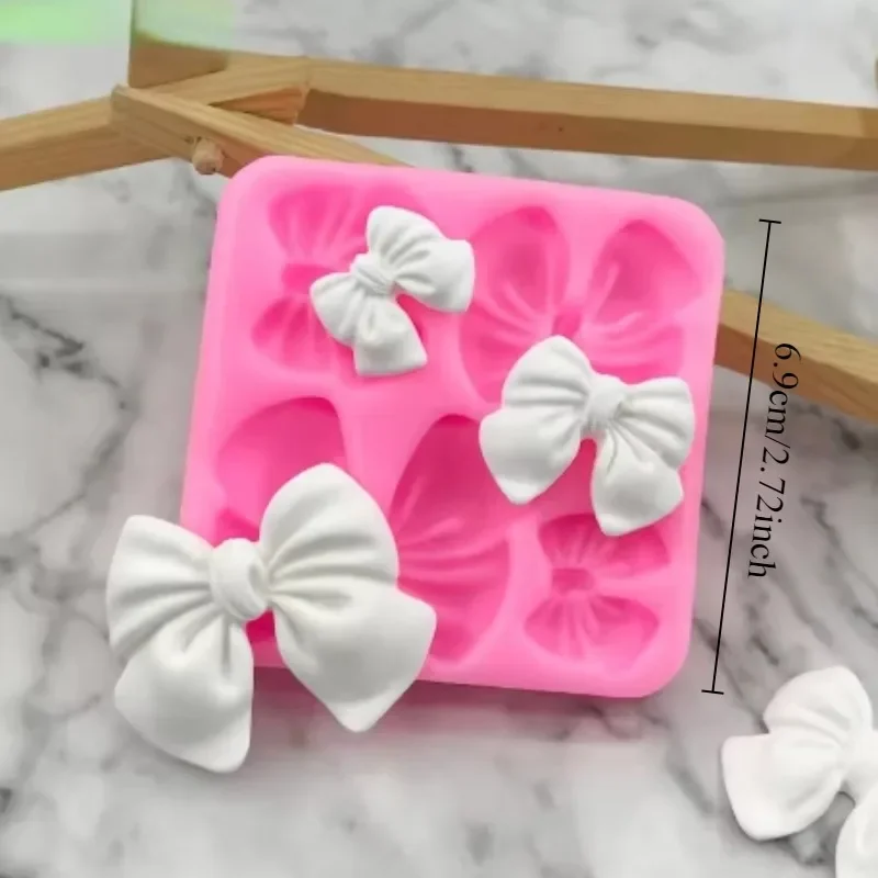 1PC Cake Mousse Silicone Mold Chocolate Bow Mold Bow Cake Silicone Mold Plaster Decoration Tools