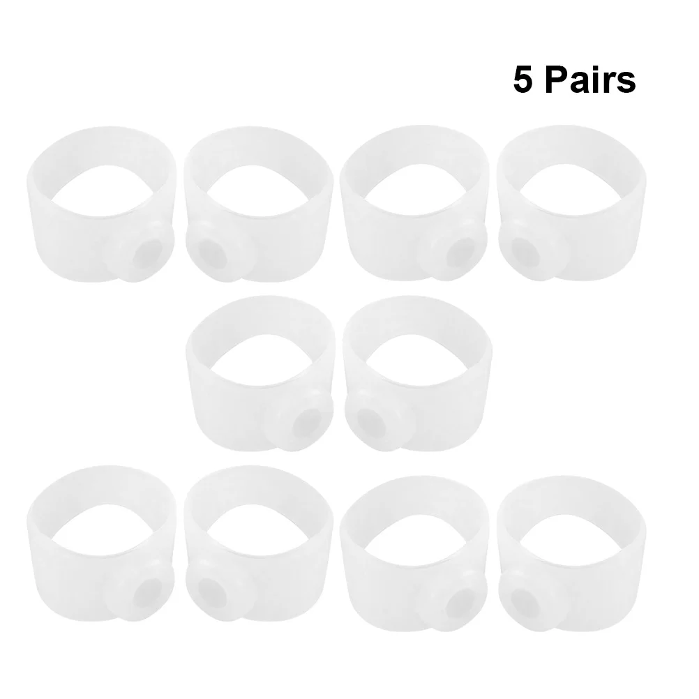 5 أزواج من حلقات أصابع القدم المغناطيسية لتنحيف الجسم من السيليكون للقدم للنساء والتحكم في الشهية ودعم اللياقة البدنية والعلاج بالابر