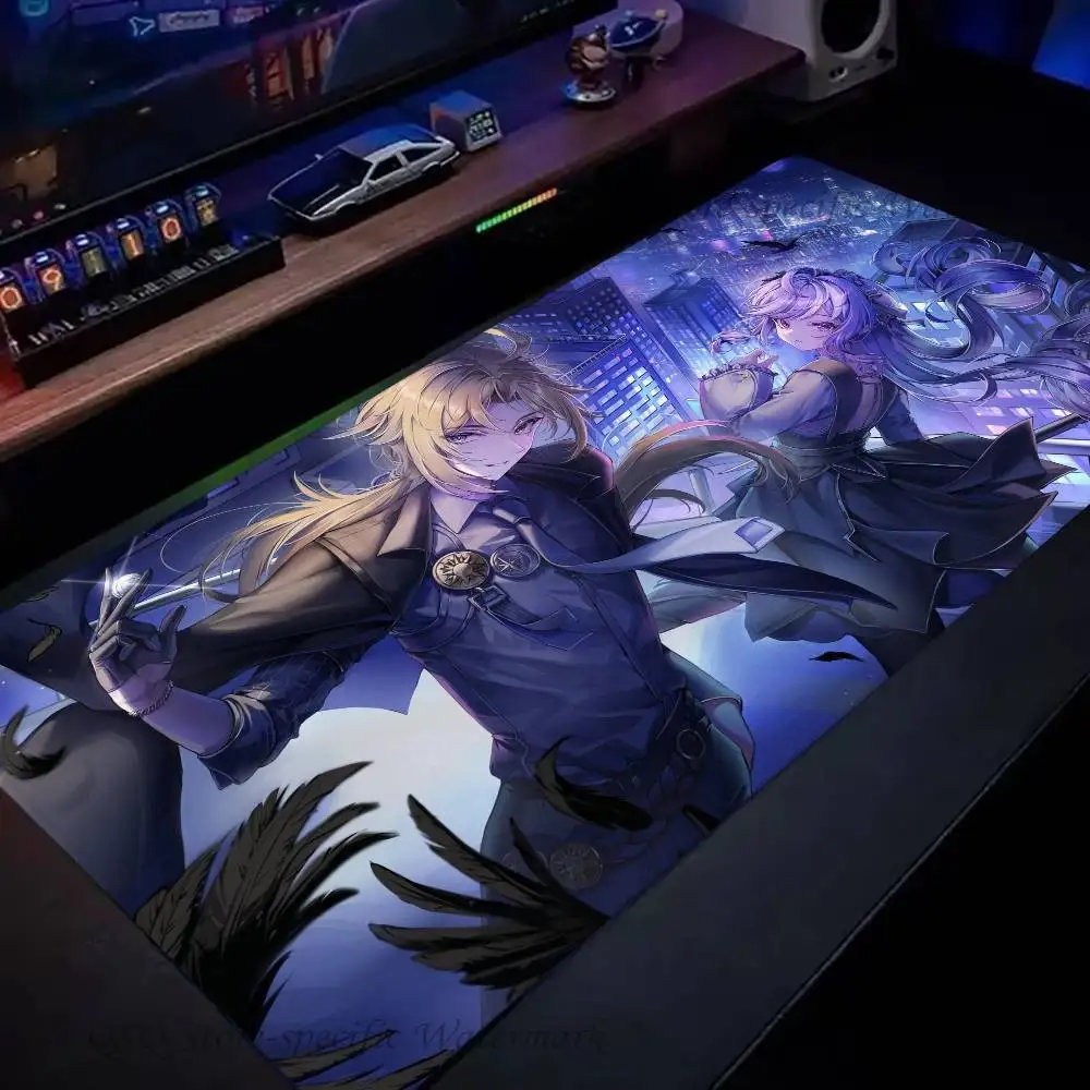 Hugovrad Animated Zenless Zone Zero Mousepad Non-slip Suitable For Office Computers Laptops E-sports Game Desk Mats XXL Keyboard