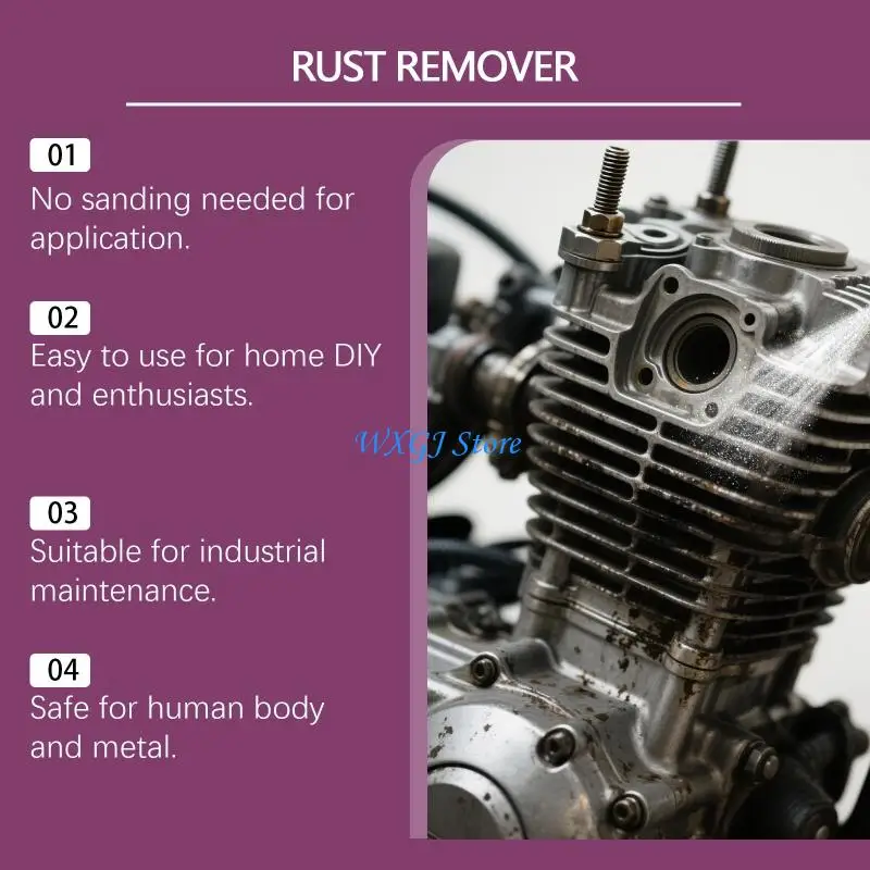

37JE Car Rims Cleaner Multipurpose Rust Remover Brake Paint Protect Metal Dust Iron Powder Remover