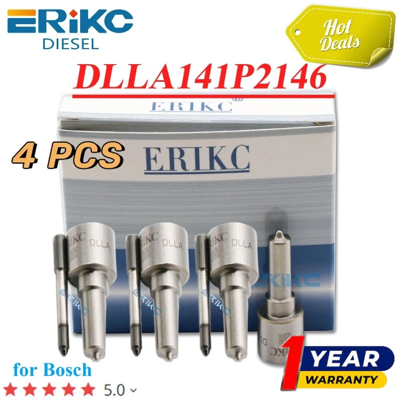 

4PC DLLA141P2146 0433172146 Common Rail Injector Nozzle DLLA 141P 2146 Fuel Jet for Cummins 0445120134 4947582 5283275