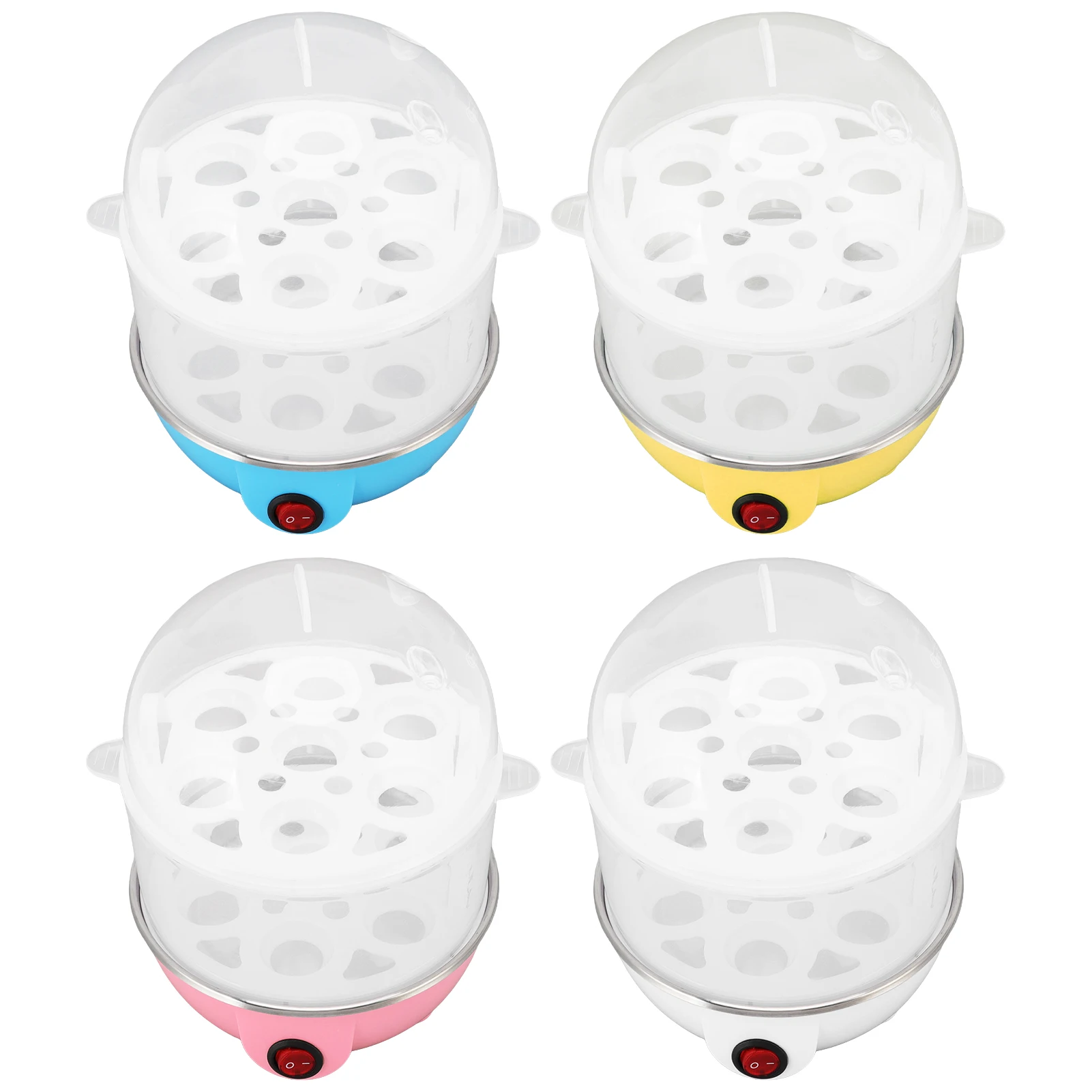 Electric Egg Boiler 14pcs Eggs Double Layer Automatic Mini Steamer Poacher Kitchen Cooking Tool Egg Steamer Breakfast Maker view 4
