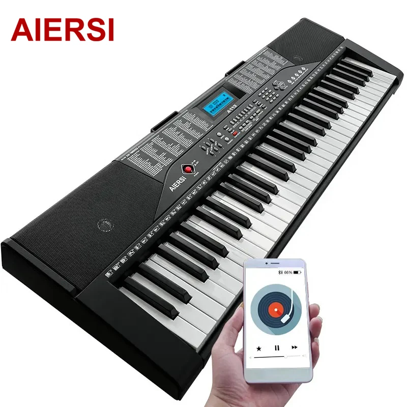 Wholesale Price Aiersi Electronic Keyboard Bluetooth Digital Organ 61 Keys Piano Keyboard Music Instruments