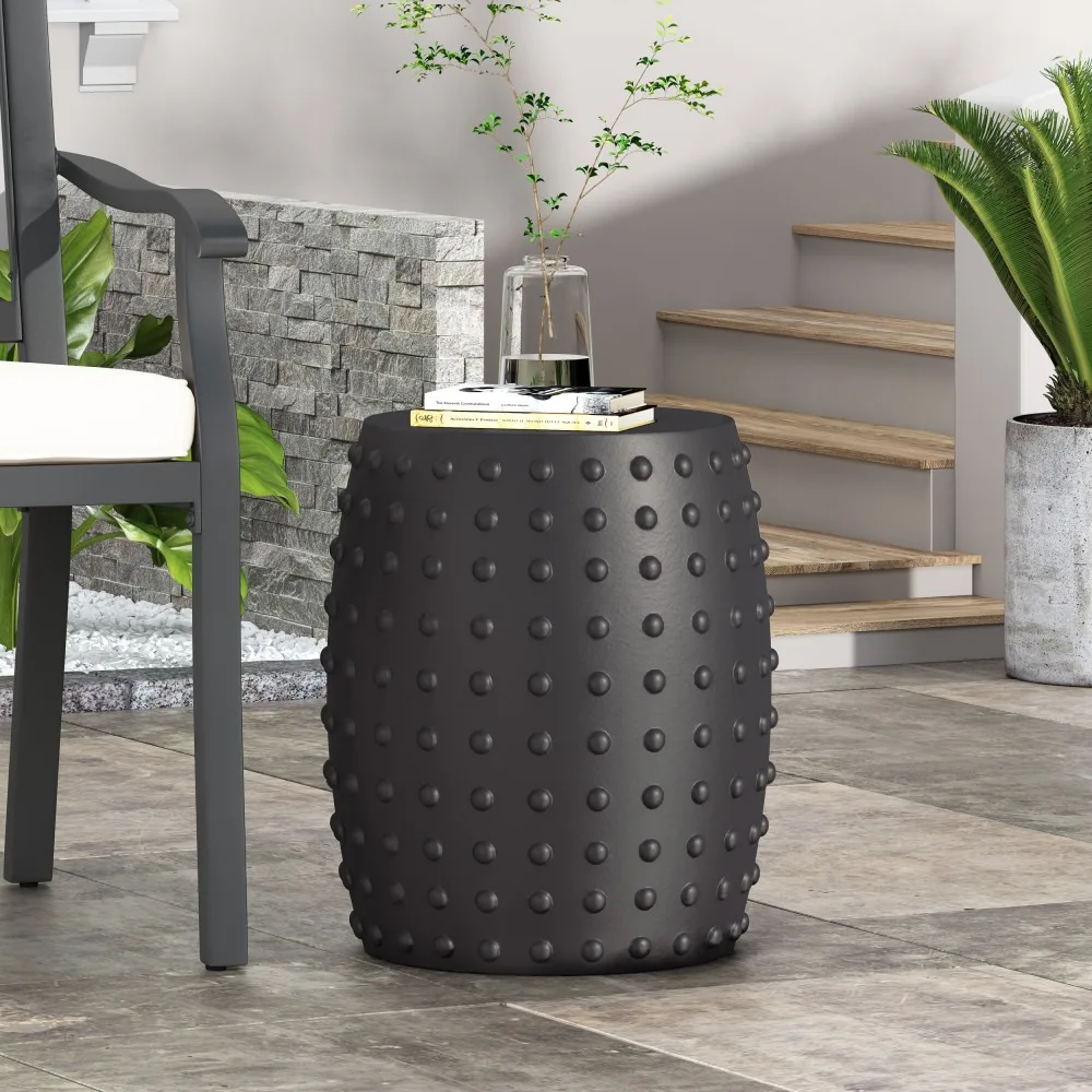 

Outdoor LightWeight Concrete Side Table Studded Design Tables Furniture