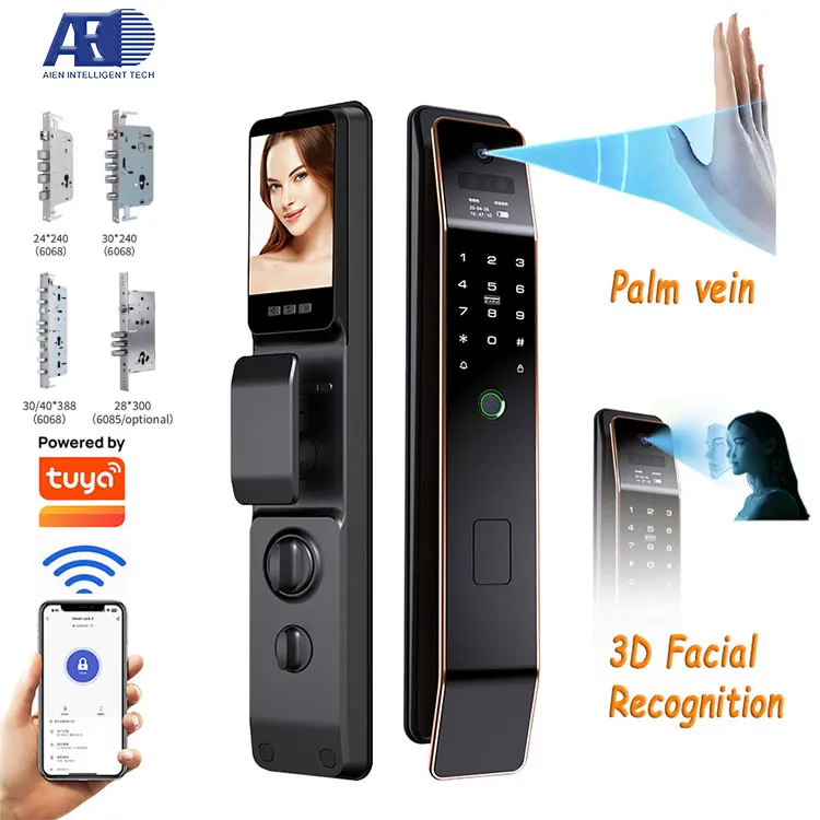 

WiFi Network Smart Lock for Wood Steel Doors Cat's Eye Digital Fingerprint Password Smart Home Feature App Connectivity