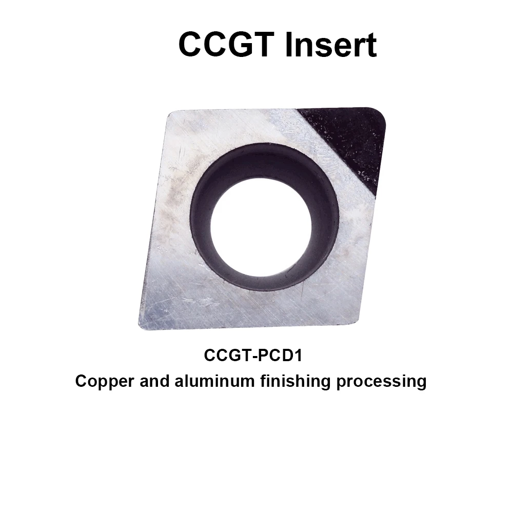 PCD insert CCGT 060202 060204 060208 09T302 09T304 09T308 For processing copper and aluminum CBN for processing hard steel blade