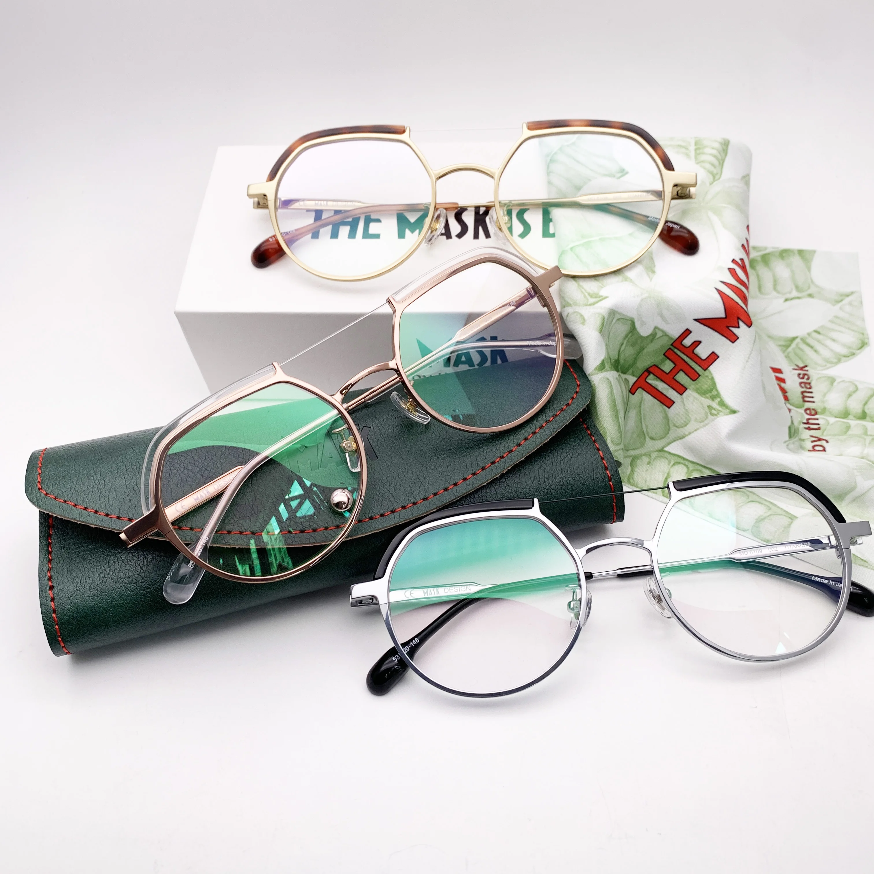 Belight Optical Titanium with Acetate Colorful Full Rim Vintage Retro Glasses Prescription Lens Eyeglasses Frame Eyewear MD6109