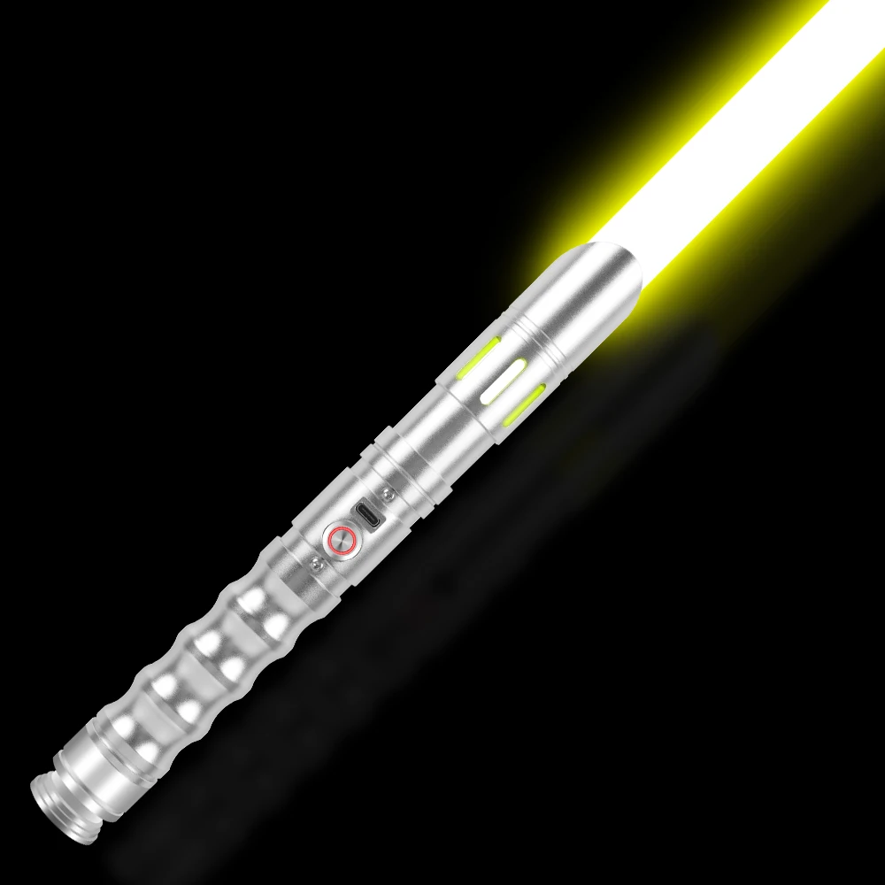 FXSABER-Lightsaber معدني قابل لإعادة الشحن ، RGB ، تغيير اللون ، مكبر الصوت ، فلاش على الصدام ، ألعاب صابر خفيفة ، هدية