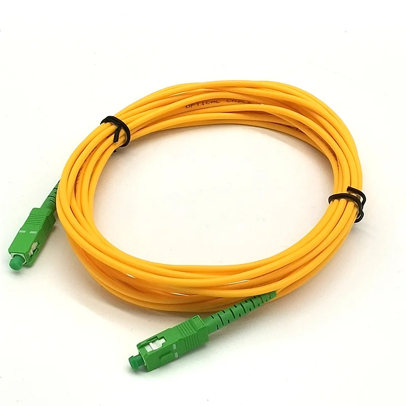 Cable de conexión de fibra óptica SC/APC-SC/APC, Cable de puente de Internet, modo único, 3,0mm, FTTH, 2M, 3M, 5M, 15M