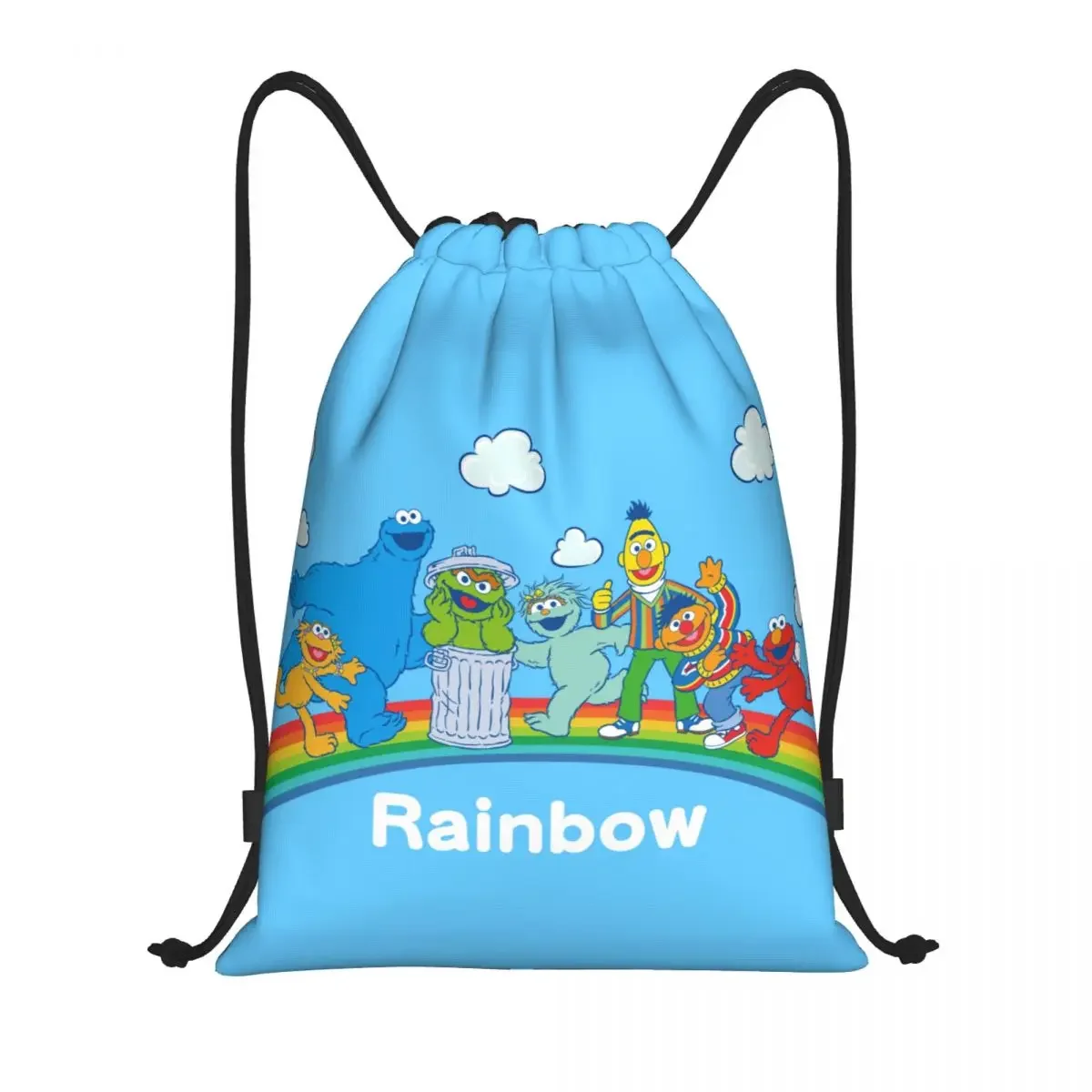 Custom Rainbow awstring Backpack Bags Men Women Lightweight Cookie  Cartoon Gym Sports Sackpack Sacks For Yoga