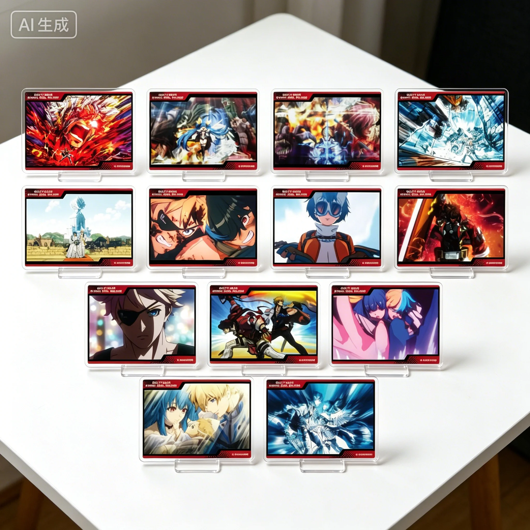 Anime GUILTY GEAR STRIVE: DUAL RULERS Sin Kiske Unika rectangle Scene drawing Acrylic Stand Model Plate Keychain desk decoration